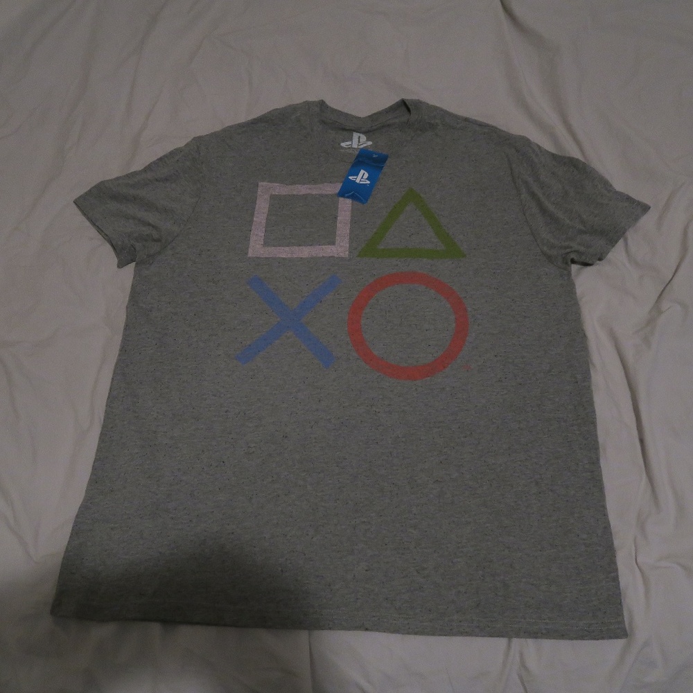 Sony Playstation Shapes Speckled T-Shirt NWT